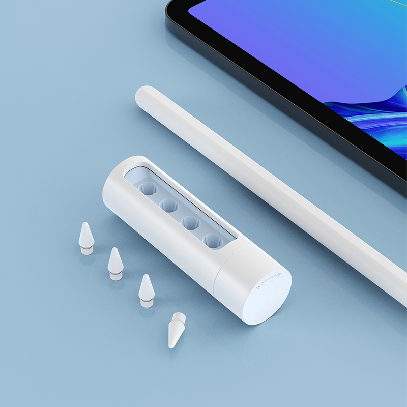 Bal-z Wiwu Kalem Ucu Kutusu ve Apple Pencil 2.Nesil - Wiwu Pencil L Uyumlu 4 Adet Kalem Ucu