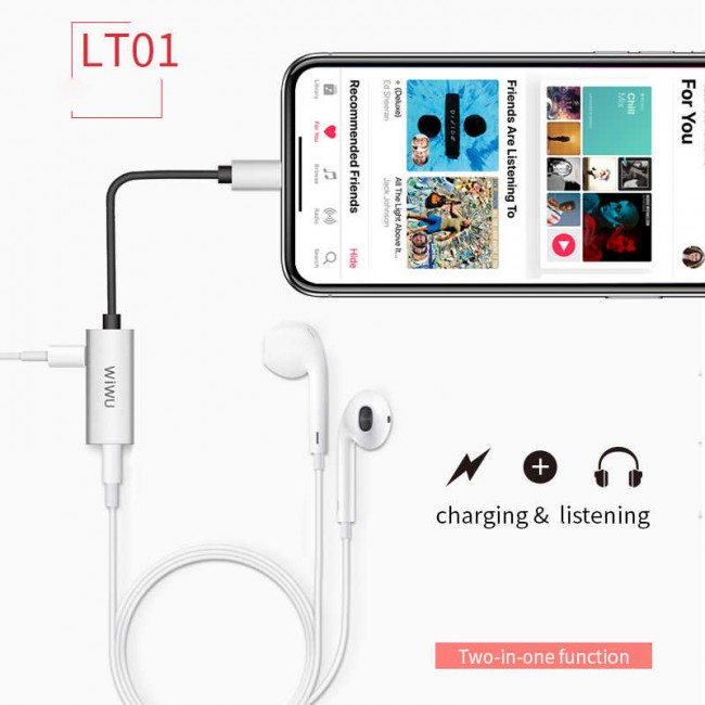 Wiwu LT01 Lightning Ses Adaptörü Wiwu LT01 Lightning Ses Adaptörü