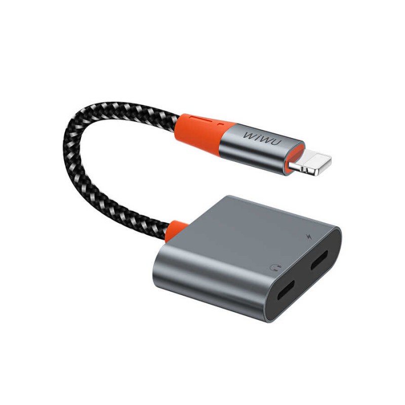 Bal-z Wiwu LT09 Lightning Şarj Ve Lightning Kulaklık Dönüştürücü Adaptör