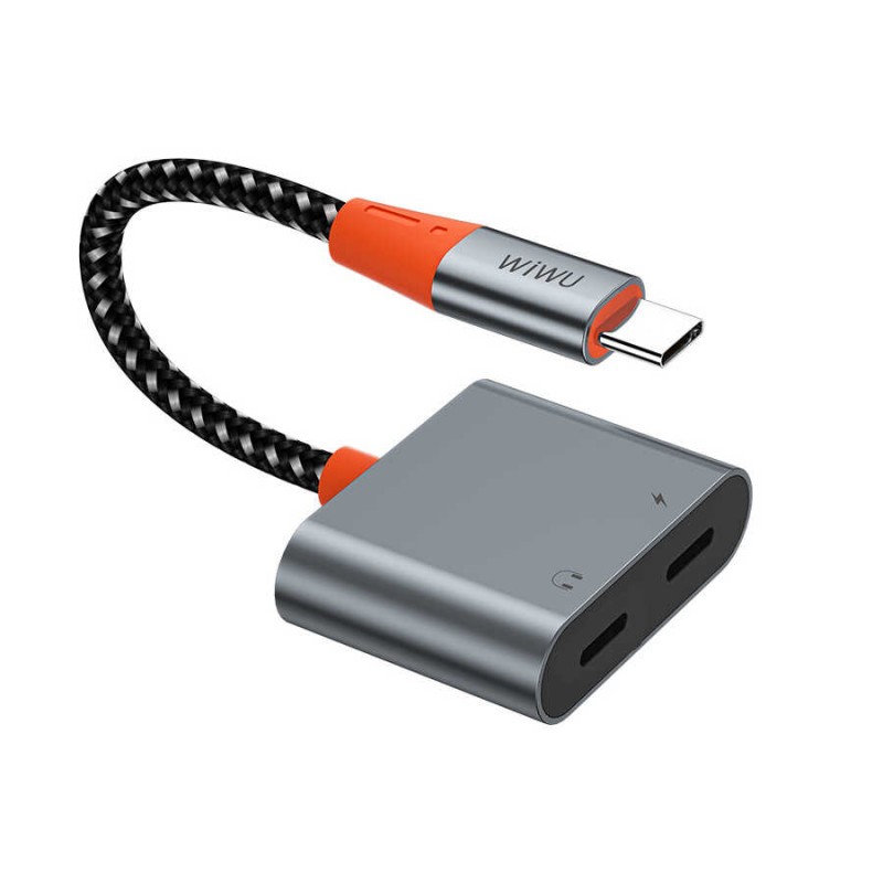 Bal-z Wiwu LT11 Type-C Şarj Ve Type-C Kulaklık Dönüştürücü Adaptör