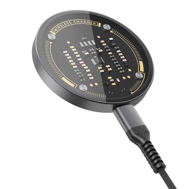 Bal-z Wiwu M17 Magnetik Intelligent Transparan Wireless Şarj Ultra İnce Şeffaf 15W Android iOS Destekli