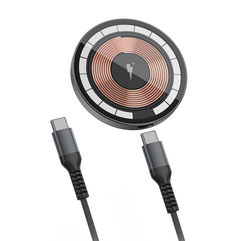 Bal-z Wiwu M17 Magnetik Intelligent Transparan Wireless Şarj Ultra İnce Şeffaf 15W Android iOS Destekli