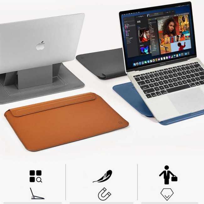 Apple Macbook 16' Touch Bar Wiwu Macbook Skin Pro Portable Stand Kılıf Apple Macbook 16' Touch Bar Wiwu Macbook Skin Pro Portable Stand Kılıf