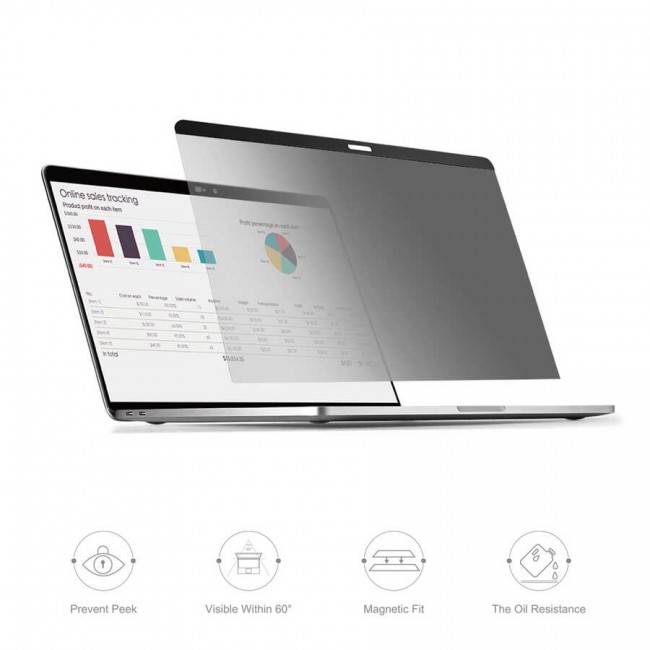 Apple Macbook 16' Touch Bar Wiwu Privacy Ekran Koruyucu Apple Macbook 16' Touch Bar Wiwu Privacy Ekran Koruyucu