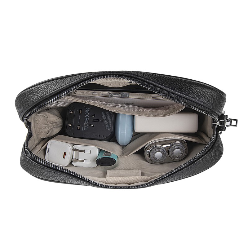 Bal-z Wiwu Master Hakiki Deri Serisi Parmak İzi Kilitli Çok Fonksiyonlu Taşınabilir Mobil Aksesuar Çantası