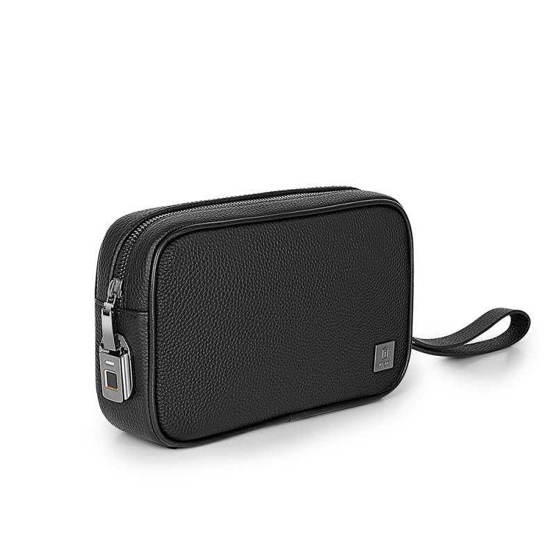 Bal-z Wiwu Master Hakiki Deri Serisi Parmak İzi Kilitli Çok Fonksiyonlu Taşınabilir Mobil Aksesuar Çantası