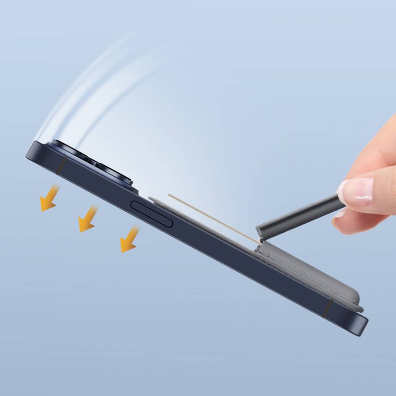 Bal-z Wiwu MW-001 Pop-Up Sade Tasarımlı 3 Hazneli PU Magnetik Standlı Kartlık