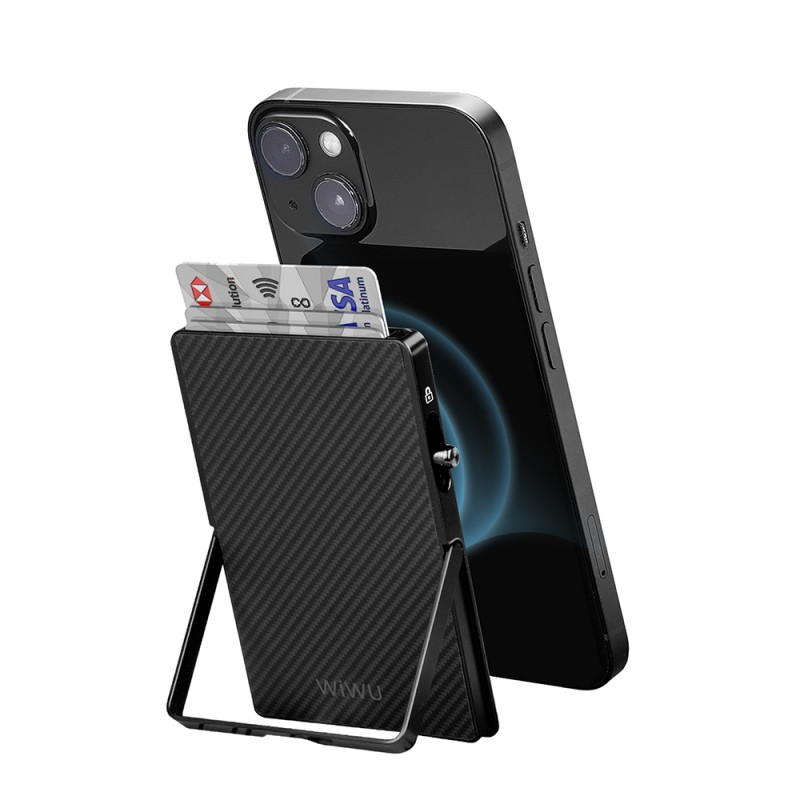 Bal-z Wiwu MW-007 Warriors Pop-Up Buton Tasarımlı Magnetik Aramid Fiber Metal Standlı Kartlık