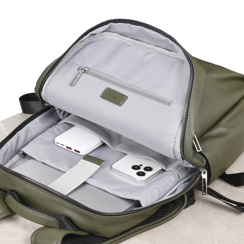 Bal-z Wiwu Osun Serisi Metal Logolu PU Deri Laptop Sırt Çantası