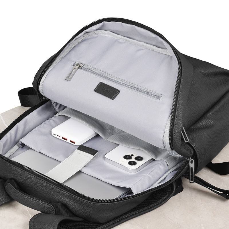 Bal-z Wiwu Osun Serisi Metal Logolu PU Deri Laptop Sırt Çantası