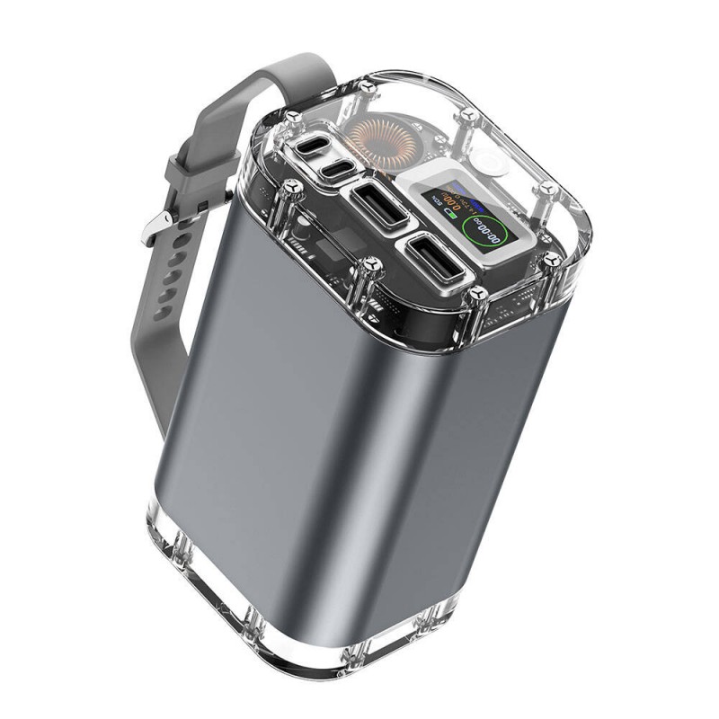 Bal-z Wiwu P003 Dijital Ekranlı Fenerli SOS İşlevli Taşınabilir Powerbank 40000mAh 100W IP67