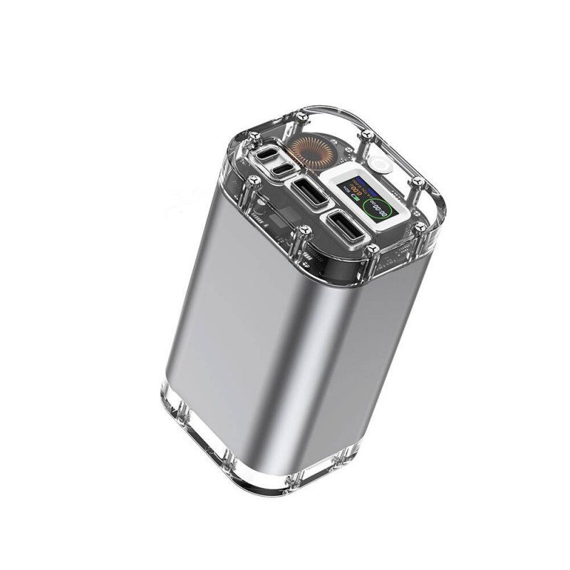 Bal-z Wiwu P003 Dijital Ekranlı Fenerli SOS İşlevli Taşınabilir Powerbank 40000mAh 100W IP67