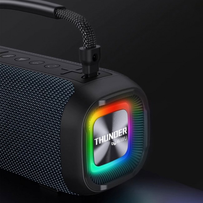 Wiwu P17 Çift Mikrofonlu Thunder Bluetooth Speaker Hoparlör TF Card/Flash Disk Suya Dayanıklı V5.3 Wiwu P17 Çift Mikrofonlu Thunder Bluetooth Speaker Hoparlör TF Card/Flash Disk Suya Dayanıklı V5.3