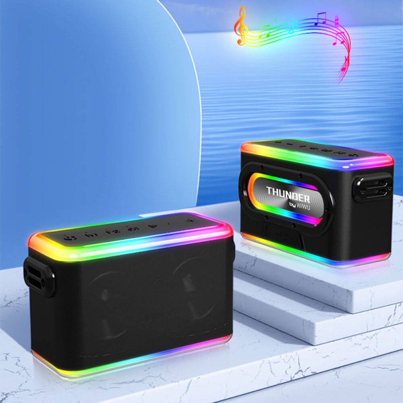 Bal-z Wiwu P18 Thunder Bluetooth Speaker Hoparlör ve Karaoke Bluetooth Çift Mikrofon