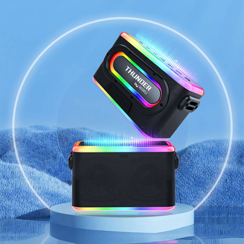 Bal-z Wiwu P18 Thunder Bluetooth Speaker Hoparlör ve Karaoke Bluetooth Çift Mikrofon