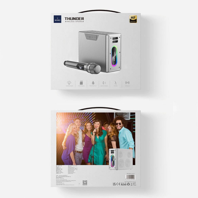 Bal-z Wiwu P19 Thunder Bluetooth Speaker Hoparlör ve Karaoke Bluetooth Çift Mikrofon
