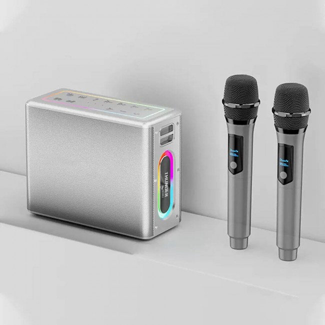 Wiwu P19 Thunder Bluetooth Speaker Hoparlör ve Karaoke Bluetooth Çift Mikrofon Wiwu P19 Thunder Bluetooth Speaker Hoparlör ve Karaoke Bluetooth Çift Mikrofon