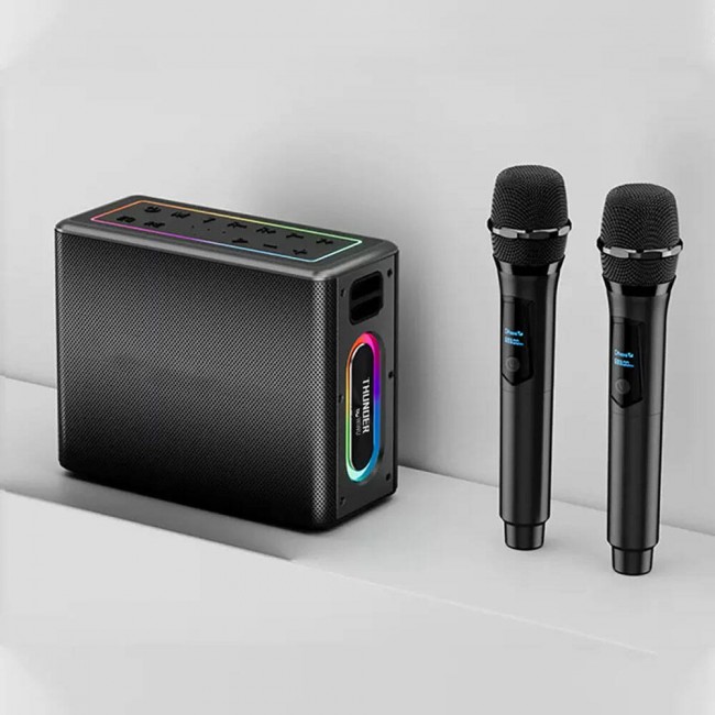 Wiwu P19 Thunder Bluetooth Speaker Hoparlör ve Karaoke Bluetooth Çift Mikrofon Wiwu P19 Thunder Bluetooth Speaker Hoparlör ve Karaoke Bluetooth Çift Mikrofon