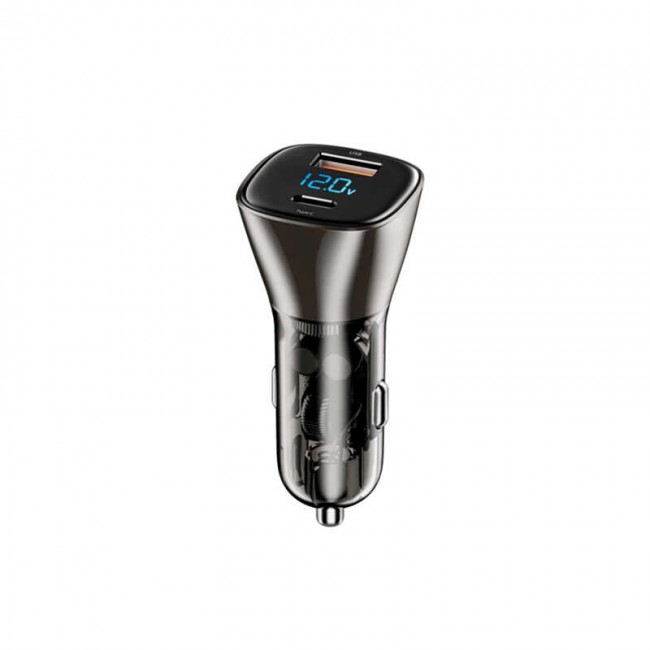 Wiwu PC500 72W PD QC3.0 Ultra Hızlı Şarj Destekli Dijital Göstergeli Araç Şarj Başlığı Wiwu PC500 72W PD QC3.0 Ultra Hızlı Şarj Destekli Dijital Göstergeli Araç Şarj Başlığı