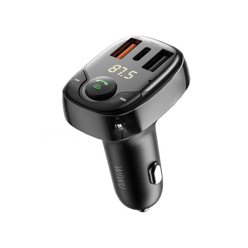 Bal-z Wiwu PC600 36W Hızlı Şarj Destekli Dijital Göstergeli Bluetooth FM Transmitter