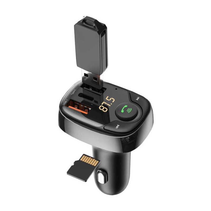 Bal-z Wiwu PC600 36W Hızlı Şarj Destekli Dijital Göstergeli Bluetooth FM Transmitter