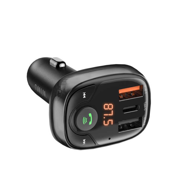 Bal-z Wiwu PC600 36W Hızlı Şarj Destekli Dijital Göstergeli Bluetooth FM Transmitter