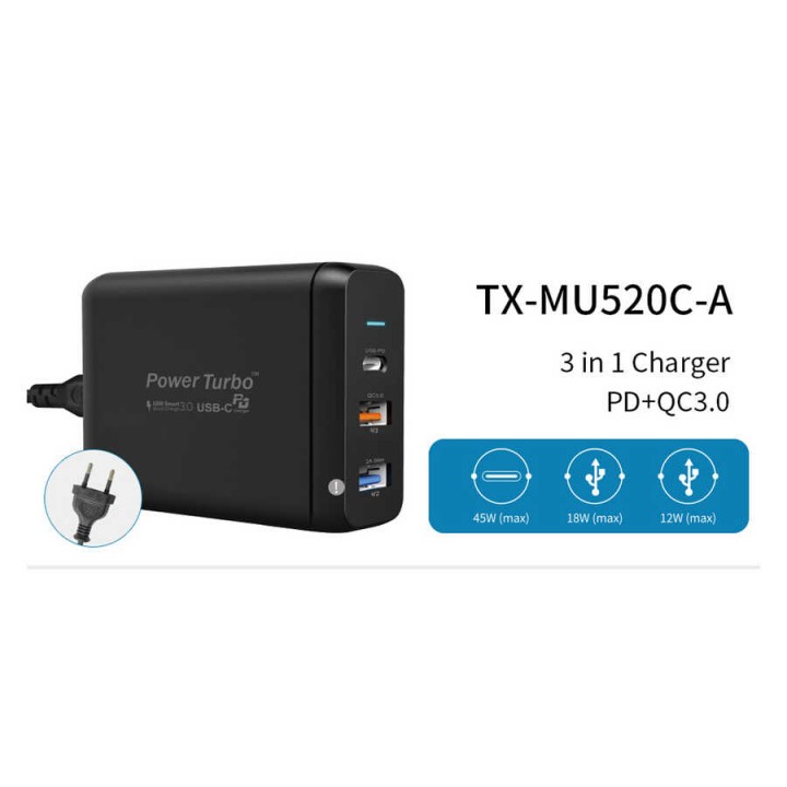 Wiwu PD Power Turbo TX-MU520C-A Universal Şarj Adaptörü