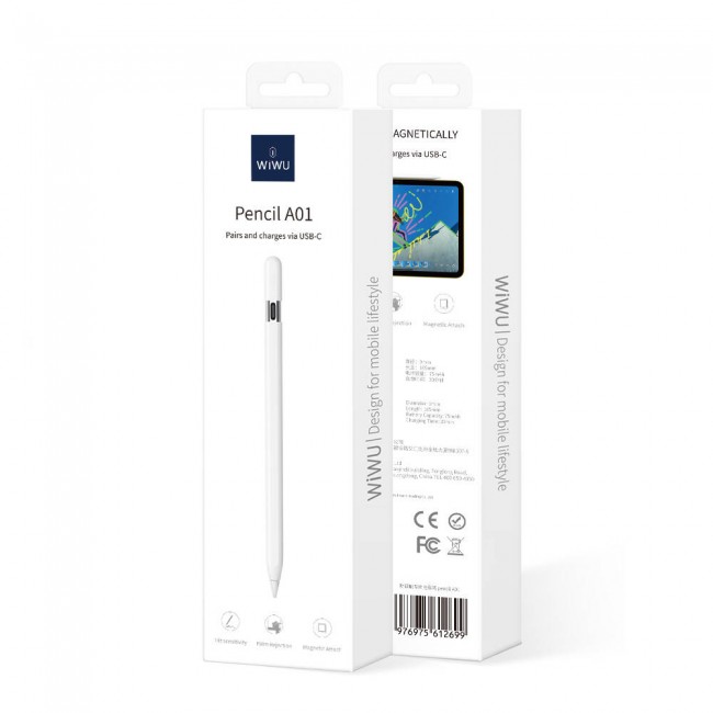 Wiwu Pencil A01 Avuç İçi Reddi (Palm Rejection) ve Eğim Hassasiyeti Özellikli Dokunmatik Kalem Wiwu Pencil A01 Avuç İçi Reddi (Palm Rejection) ve Eğim Hassasiyeti Özellikli Dokunmatik Kalem