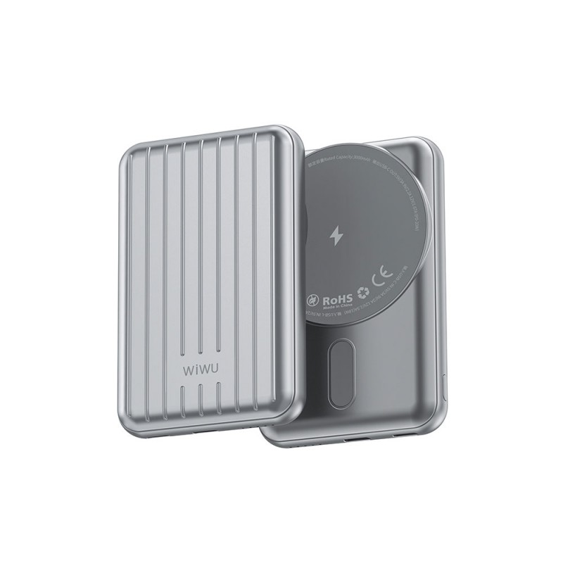 Bal-z Wiwu PP02 Taşınabilir Wireless Şarj ve PD Hızlı Şarj Özellikli Powerbank 15W 5000mAh