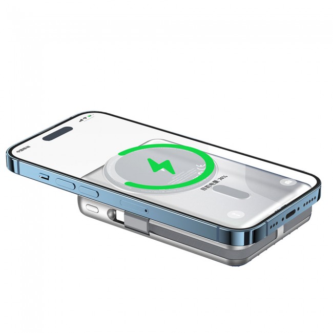 Wiwu PP03 Taşınabilir Wireless Şarj ve PD Hızlı Şarj Özellikli Powerbank 15W 10000mAh Wiwu PP03 Taşınabilir Wireless Şarj ve PD Hızlı Şarj Özellikli Powerbank 15W 10000mAh
