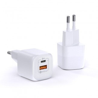 Wiwu RY-U33 GaN Tech PD Hızlı Şarj Özellikli QC 3.0 Seyahat Şarj Başlığı 33W Wiwu RY-U33 GaN Tech PD Hızlı Şarj Özellikli QC 3.0 Seyahat Şarj Başlığı 33W