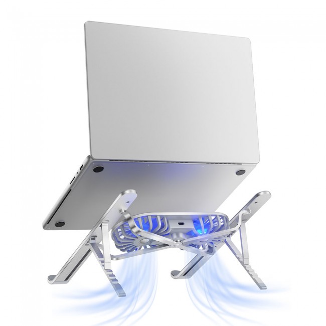 Wiwu S400 Pro Çift Fanlı Işıklı Katlanabilir Ayarlanabilir Laptop Standı 5W 3000RPM Wiwu S400 Pro Çift Fanlı Işıklı Katlanabilir Ayarlanabilir Laptop Standı 5W 3000RPM