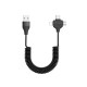 Wiwu Spiral Tasarımlı Micro Type-C ve Lightning 3in1 Spring Spiral Kablo 1m Wiwu Spiral Tasarımlı Micro Type-C ve Lightning 3in1 Spring Spiral Kablo 1m