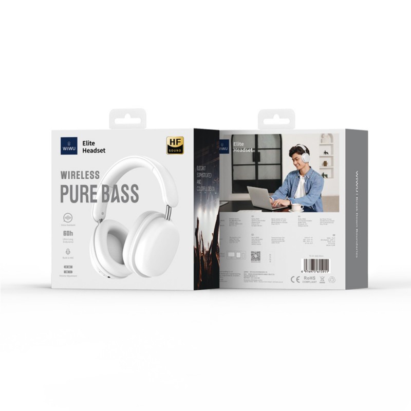 Bal-z Wiwu TD-05 Elite Serisi Ayarlanabilir Katlanabilir Pure Bass Hi-Fi Kulak Üstü Bluetooth v5.3 Kulaklık