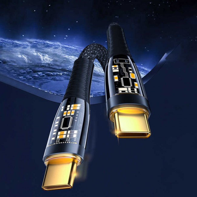 Wiwu TM02 Type-C to Type-C PD Data Kablo 480Mbps 100W 2 metre Wiwu TM02 Type-C to Type-C PD Data Kablo 480Mbps 100W 2 metre