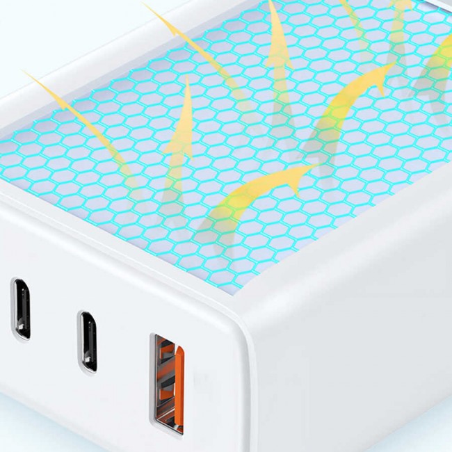 Wiwu TR257-AEU Mini GaN Tech 120W Power Adaptör Wiwu TR257-AEU Mini GaN Tech 120W Power Adaptör