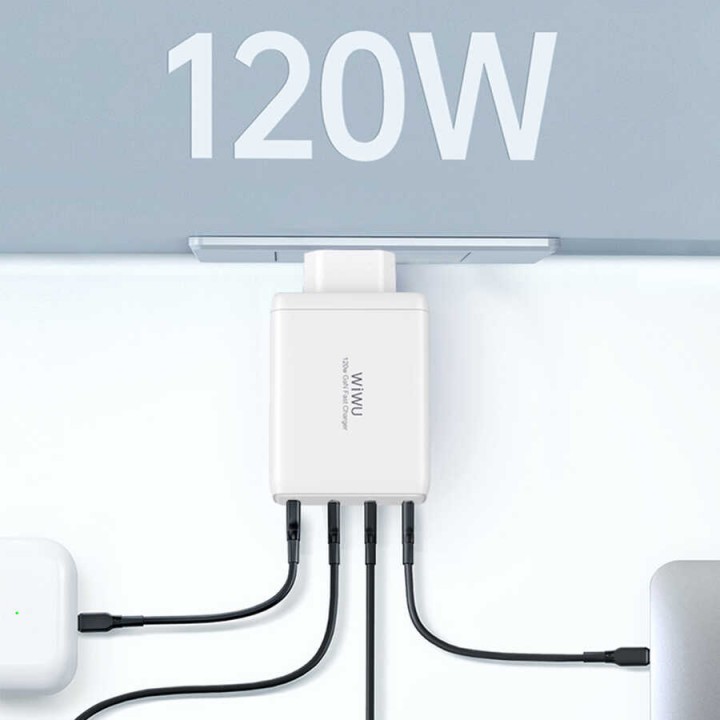 Wiwu TR257-AEU Mini GaN Tech 120W Power Adaptör