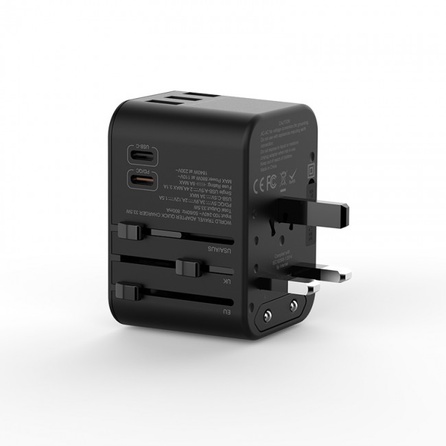 Wiwu UA-303 Çoklu Universal TR/US/UK/AUS/EU Uyumlu Şarj Adaptörü 33.5W Wiwu UA-303 Çoklu Universal TR/US/UK/AUS/EU Uyumlu Şarj Adaptörü 33.5W