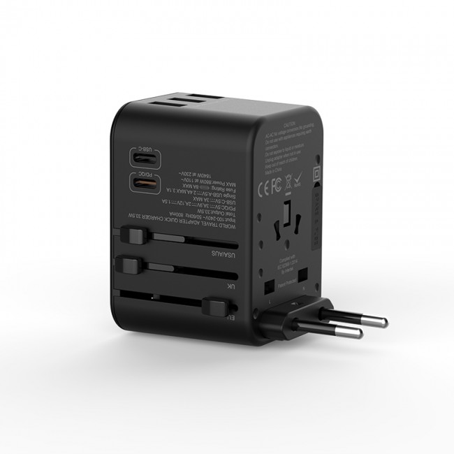 Wiwu UA-303 Çoklu Universal TR/US/UK/AUS/EU Uyumlu Şarj Adaptörü 33.5W Wiwu UA-303 Çoklu Universal TR/US/UK/AUS/EU Uyumlu Şarj Adaptörü 33.5W