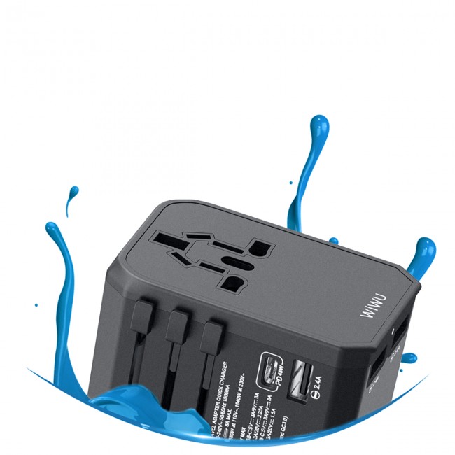 Wiwu UA-304 Çoklu Universal TR/US/UK/AUS/EU Uyumlu Şarj Adaptörü 45W Wiwu UA-304 Çoklu Universal TR/US/UK/AUS/EU Uyumlu Şarj Adaptörü 45W