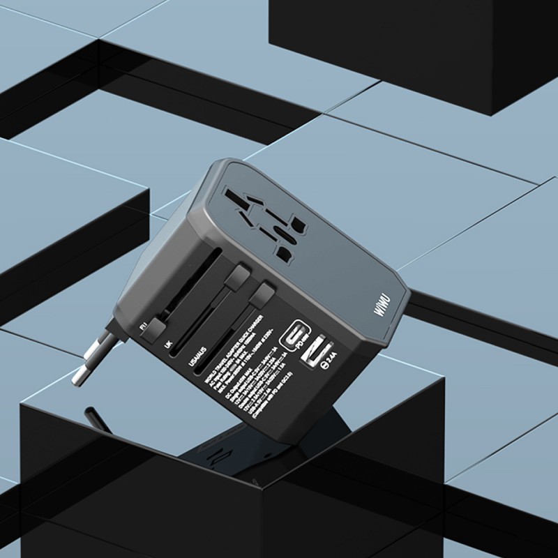 Bal-z Wiwu UA-304 Çoklu Universal TR/US/UK/AUS/EU Uyumlu Şarj Adaptörü 45W