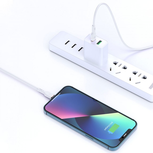 Wiwu Vigor YQ-01 Type-C to Lightning Esnek PD Data Kablo 27W 480Mbps 1.2M Wiwu Vigor YQ-01 Type-C to Lightning Esnek PD Data Kablo 27W 480Mbps 1.2M