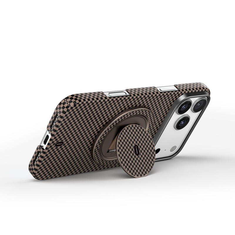 Bal-z Wiwu Warriors Serisi Aramid Fiber 360 Derece Dönebilen Magnetik Ring Stand Telefon Tutucu