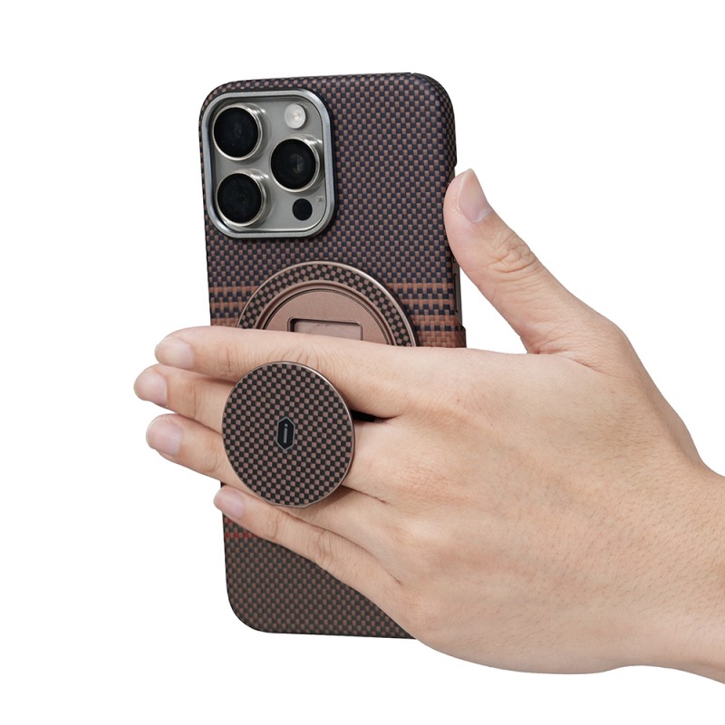 Bal-z Wiwu Warriors Serisi Aramid Fiber 360 Derece Dönebilen Magnetik Ring Stand Telefon Tutucu