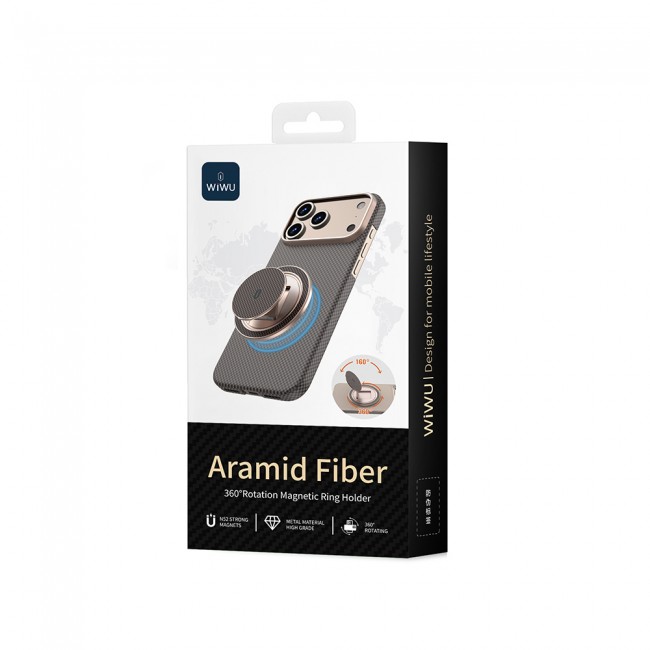 Wiwu Warriors Serisi Aramid Fiber 360 Derece Dönebilen Magnetik Ring Stand Telefon Tutucu Wiwu Warriors Serisi Aramid Fiber 360 Derece Dönebilen Magnetik Ring Stand Telefon Tutucu