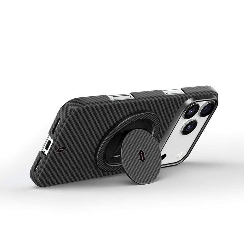 Bal-z Wiwu Warriors Serisi Aramid Fiber 360 Derece Dönebilen Magnetik Ring Stand Telefon Tutucu