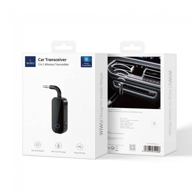 Wiwu Wi-AD001 Kablosuz Ses Alıcı Aux Girişli Bluetooth 5.0 Adaptör Wiwu Wi-AD001 Kablosuz Ses Alıcı Aux Girişli Bluetooth 5.0 Adaptör