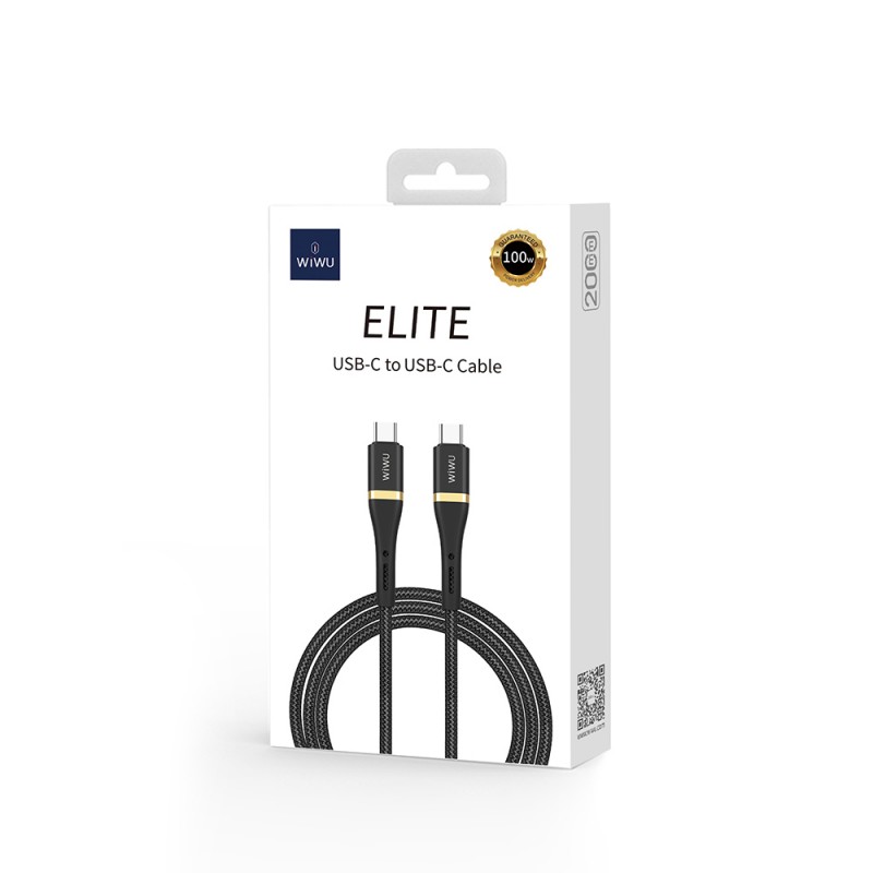 Bal-z Wiwu Wi-C010 Elite Serisi Type-C to Type-C Hızlı Şarj Özellikli Data ve Şarj Kablosu 100W 2m