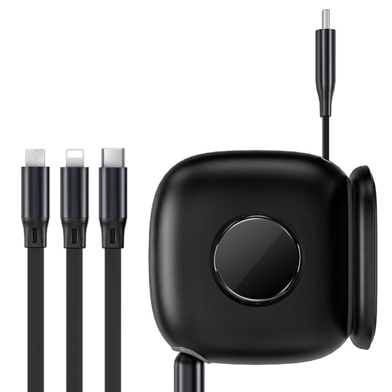 Bal-z Wiwu Wi-C012 Masaüstü Düzenleyicili Type-C to C+L+M Hızlı Şarj Kablosu 1.2M