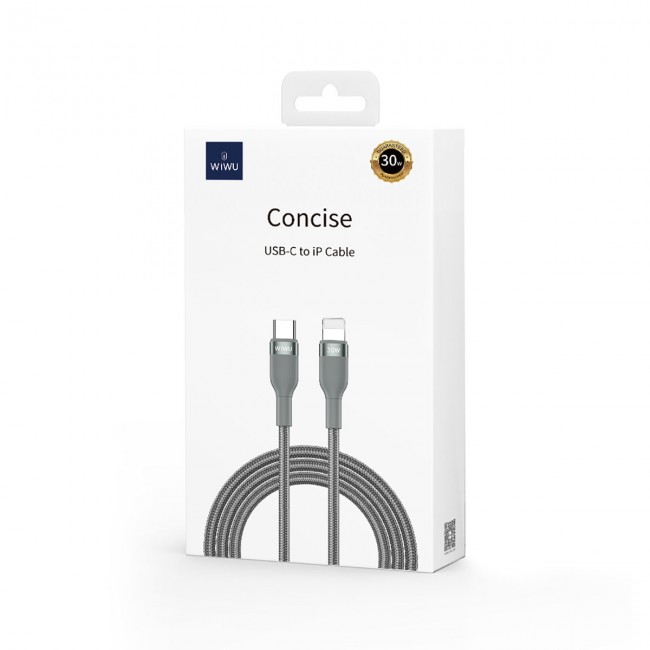 Wiwu Wİ-C017 Concise Serisi Type-C to Lightning PD Data Kablo 30W 1.2 metre Wiwu Wİ-C017 Concise Serisi Type-C to Lightning PD Data Kablo 30W 1.2 metre